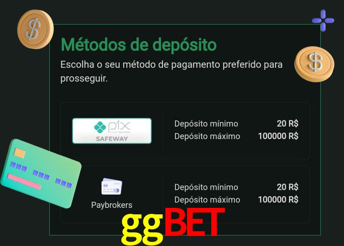 O cassino ggbet oferece uma grande variedade de métodos de pagamento
